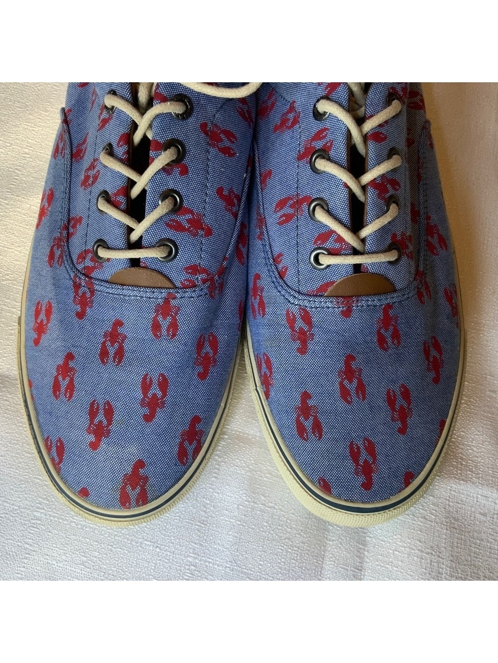 BASS Lobster Denim Sneakers, size 10.  Navigate Critters.